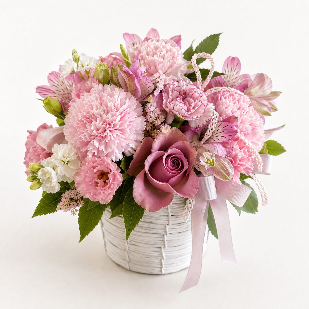 記念日や誕生日に贈るピンク系フラワーアレンジメント 名古屋の花屋 TEN PETAL