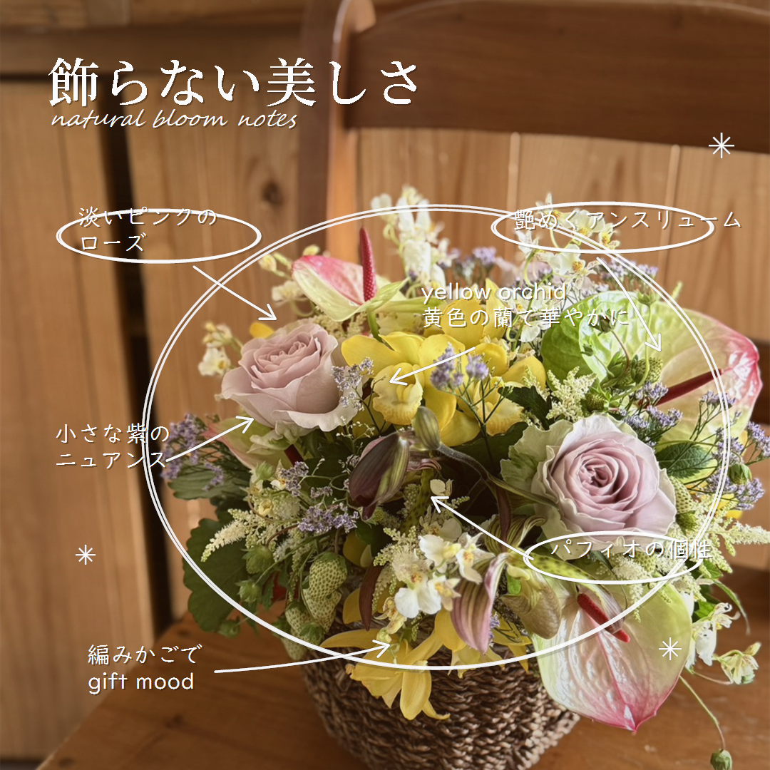 ブルーファンタジー バスケットアレンジ TEN PETAL