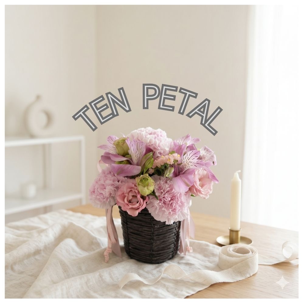 TEN PETAL 母の日ナチュラルフラワーアレンジメント ピンク系 名古屋
